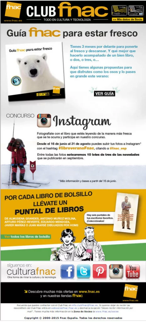 Campaña éxito email marketing FNAC
