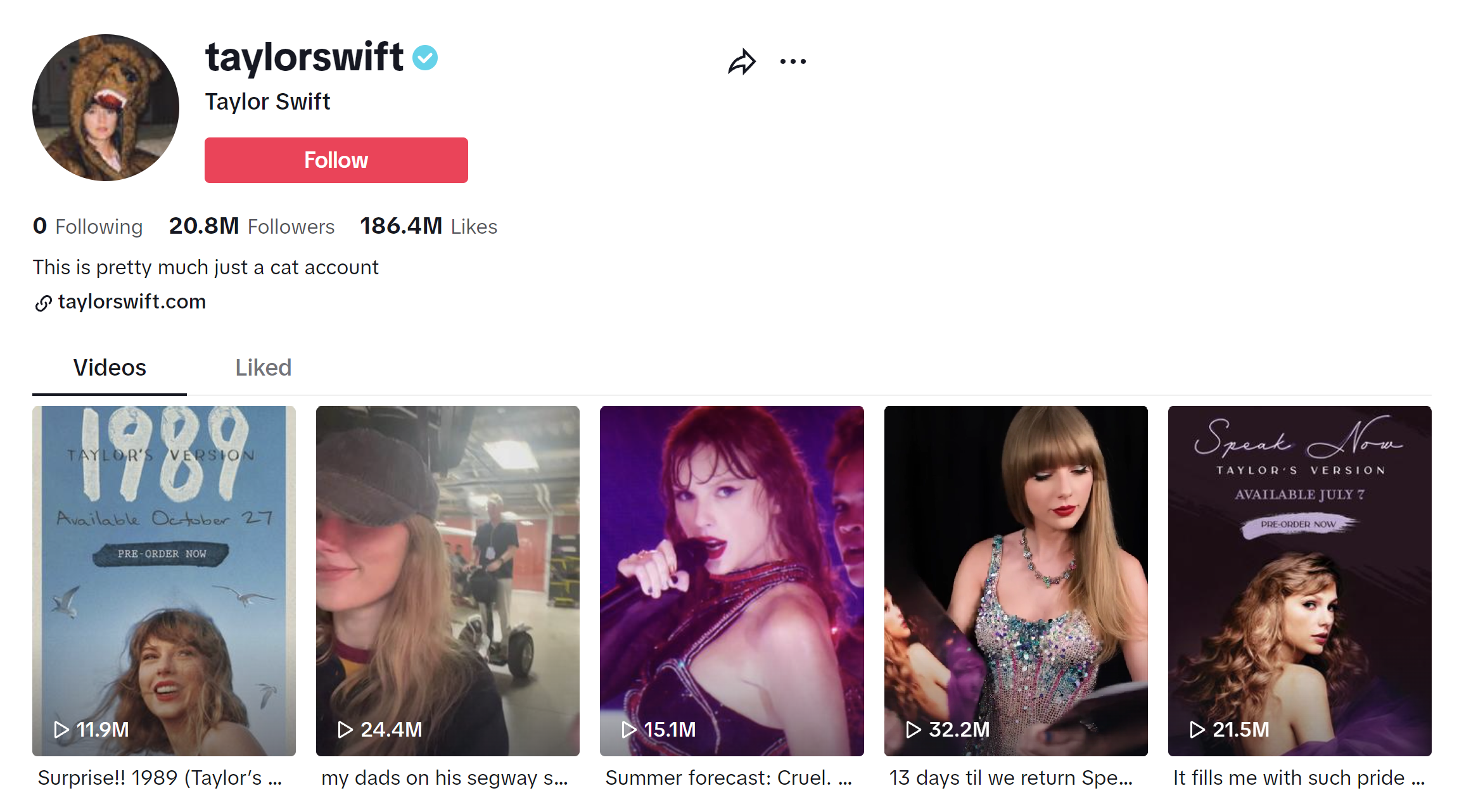 Tik Tok de Taylor Swift
